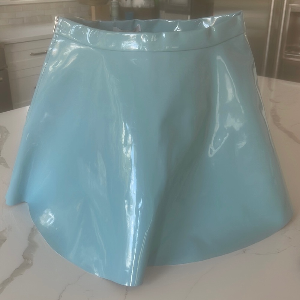 mini A line blue plastic skirt